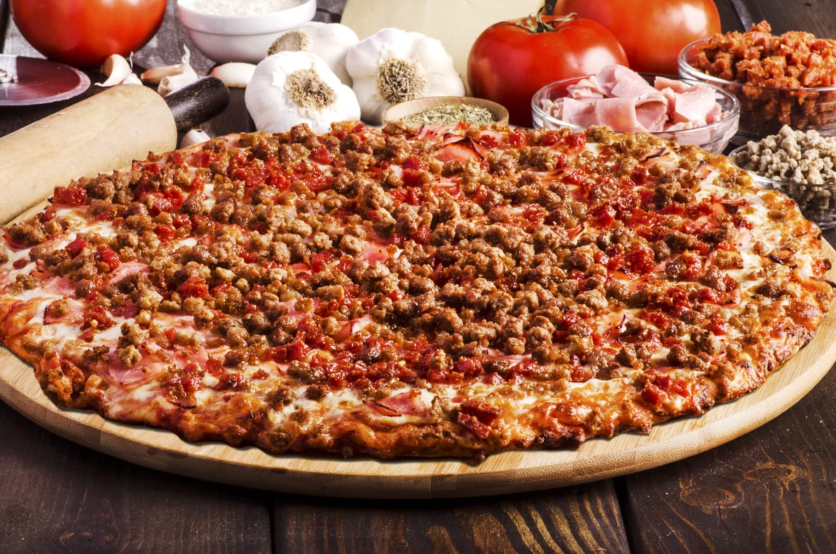 All Meat Pizza | Sir Pizza of Michigan | Lansing All Meat Pizza